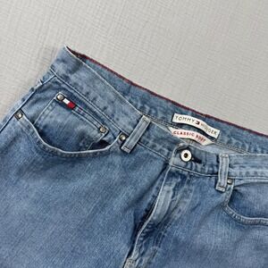 Y2K Tommy Hilfiger Mens Classic Boot Cut Light Wash Denim Jeans Size 32x32